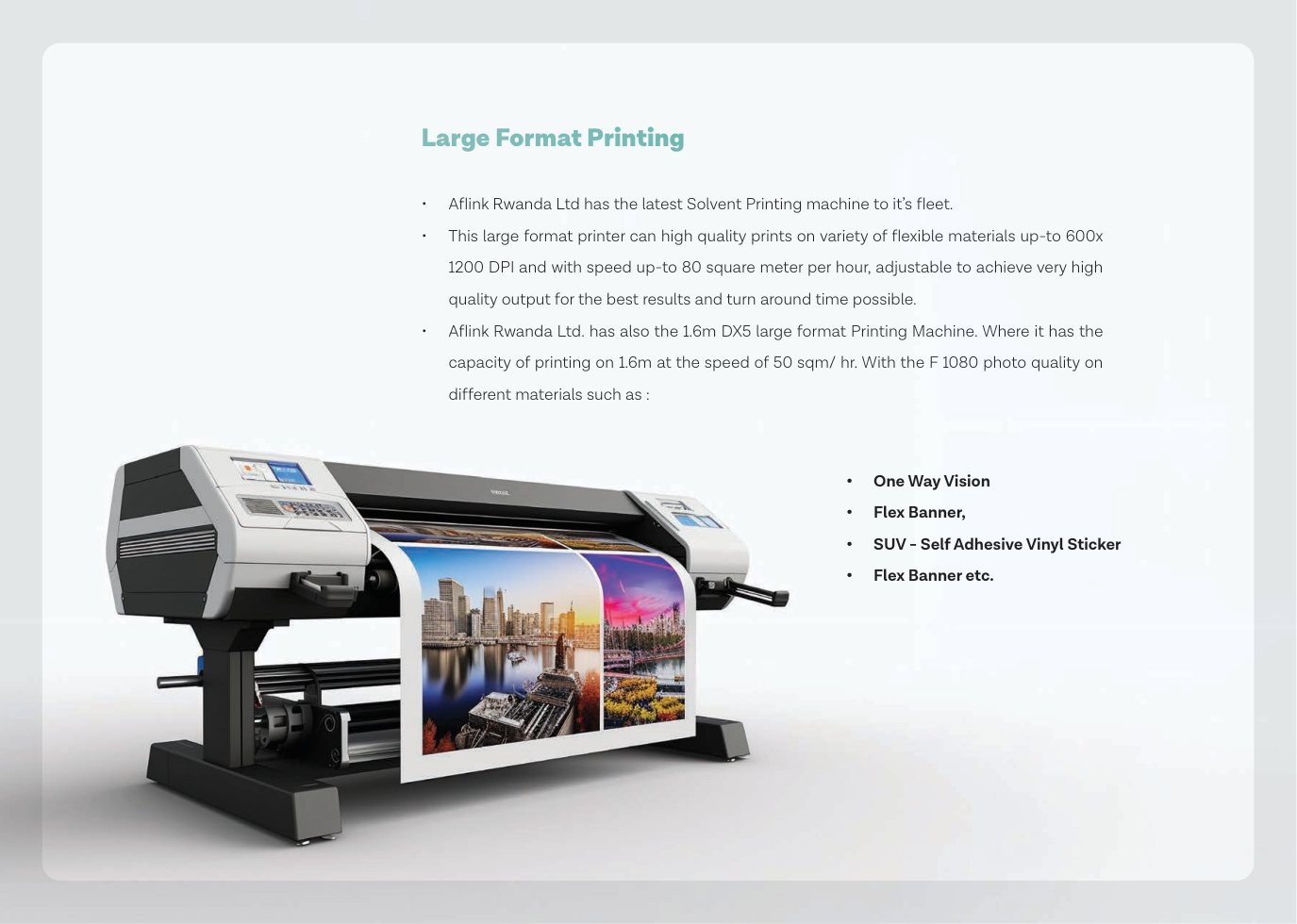 Large format printing